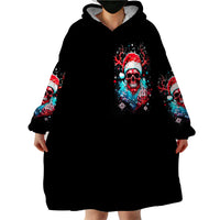 Skull Santa Claus Wearable Blanket Hoodie It's Beginning To Look A Lot Like Fuck This - Wonder Print Shop
