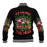 Skull Santa Claus Baseball Jacket It's The Most Time Of The Year - Wonder Print Shop