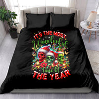 Skull Santa Claus Bedding Set It's The Most Time Of The Year - Wonder Print Shop