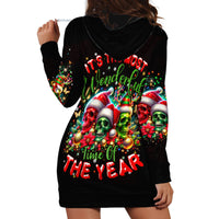 Skull Santa Claus Hoodie Dress It's The Most Time Of The Year - Wonder Print Shop