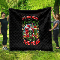 Skull Santa Claus Quilt It's The Most Time Of The Year - Wonder Print Shop