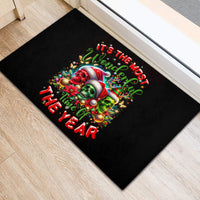 Skull Santa Claus Rubber Doormat It's The Most Time Of The Year - Wonder Print Shop