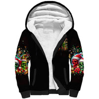 Skull Santa Claus Sherpa Hoodie It's The Most Time Of The Year - Wonder Print Shop
