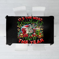 Skull Santa Claus Tablecloth It's The Most Time Of The Year - Wonder Print Shop