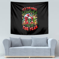 Skull Santa Claus Tapestry It's The Most Time Of The Year - Wonder Print Shop