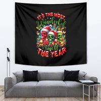 Skull Santa Claus Tapestry It's The Most Time Of The Year - Wonder Print Shop
