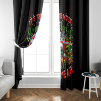 Skull Santa Claus Window Curtain It's The Most Time Of The Year - Wonder Print Shop