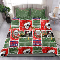 Skeleton Santa Claus Bedding Set Moodboard Skull Ugly Christmas - Wonder Print Shop