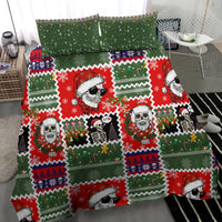 Skeleton Santa Claus Bedding Set Moodboard Skull Ugly Christmas - Wonder Print Shop