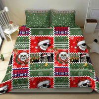 Skeleton Santa Claus Bedding Set Moodboard Skull Ugly Christmas - Wonder Print Shop