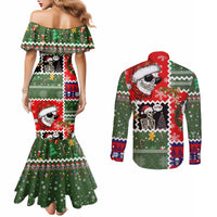 skeleton-santa-claus-couples-matching-mermaid-dress-and-long-sleeve-button-shirt-moodboard-skull-ugly-christmas