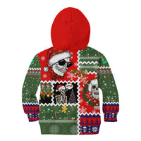 Skeleton Santa Claus Kid Hoodie Moodboard Skull Ugly Christmas - Wonder Print Shop
