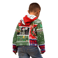 Skeleton Santa Claus Kid Hoodie Moodboard Skull Ugly Christmas - Wonder Print Shop
