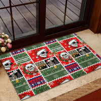 Skeleton Santa Claus Rubber Doormat Moodboard Skull Ugly Christmas - Wonder Print Shop
