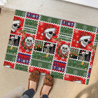 Skeleton Santa Claus Rubber Doormat Moodboard Skull Ugly Christmas - Wonder Print Shop