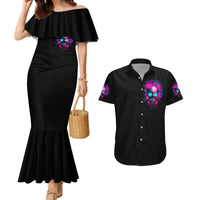 Sugar Skull Couples Matching Mermaid Dress and Hawaiian Shirt My Attitude Is As Big As My Butt You've Been Warned - Wonder Print Shop