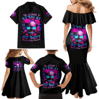 Sugar Skull Family Matching Mermaid Dress and Hawaiian Shirt My Attitude Is As Big As My Butt You've Been Warned - Wonder Print Shop