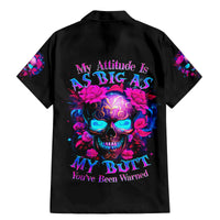 Sugar Skull Family Matching Mermaid Dress and Hawaiian Shirt My Attitude Is As Big As My Butt You've Been Warned - Wonder Print Shop