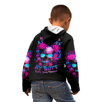 Sugar Skull Kid Hoodie My Attitude Is As Big As My Butt You've Been Warned - Wonder Print Shop
