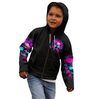 Sugar Skull Kid Hoodie My Attitude Is As Big As My Butt You've Been Warned - Wonder Print Shop
