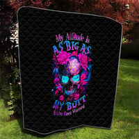 Sugar Skull Quilt My Attitude Is As Big As My Butt You've Been Warned - Wonder Print Shop