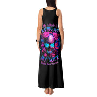 Sugar Skull Tank Maxi Dress My Attitude Is As Big As My Butt You've Been Warned - Wonder Print Shop