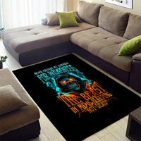 Flame Skull Area Rug Never Mistake My Kindness For Weakness The Beast In Me Is Sleeping Noe Dead - Wonder Print Shop