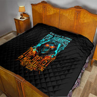 Flame Skull Quilt Never Mistake My Kindness For Weakness The Beast In Me Is Sleeping Noe Dead - Wonder Print Shop