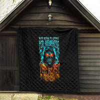 Flame Skull Quilt Never Mistake My Kindness For Weakness The Beast In Me Is Sleeping Noe Dead - Wonder Print Shop