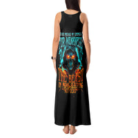 Flame Skull Tank Maxi Dress Never Mistake My Kindness For Weakness The Beast In Me Is Sleeping Noe Dead - Wonder Print Shop
