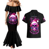 Sugar Skull Santa Couples Matching Mermaid Dress and Hawaiian Shirt I Wan't To Be A Nice Person But Everyone Is Just So Stupid - Wonder Print Shop