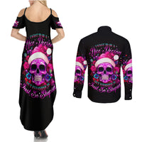 Sugar Skull Santa Couples Matching Summer Maxi Dress and Long Sleeve Button Shirt I Wan't To Be A Nice Person But Everyone Is Just So Stupid - Wonder Print Shop