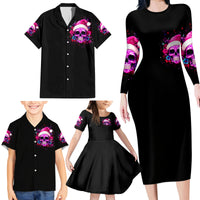Sugar Skull Santa Family Matching Long Sleeve Bodycon Dress and Hawaiian Shirt I Wan't To Be A Nice Person But Everyone Is Just So Stupid - Wonder Print Shop