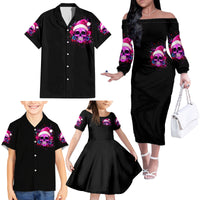 Sugar Skull Santa Family Matching Off Shoulder Long Sleeve Dress and Hawaiian Shirt I Wan't To Be A Nice Person But Everyone Is Just So Stupid - Wonder Print Shop