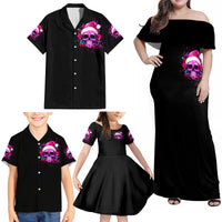 Sugar Skull Santa Family Matching Off Shoulder Maxi Dress and Hawaiian Shirt I Wan't To Be A Nice Person But Everyone Is Just So Stupid - Wonder Print Shop
