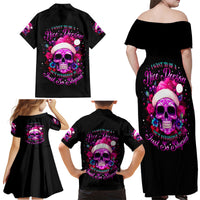 Sugar Skull Santa Family Matching Off Shoulder Maxi Dress and Hawaiian Shirt I Wan't To Be A Nice Person But Everyone Is Just So Stupid - Wonder Print Shop