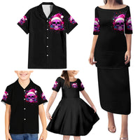 Sugar Skull Santa Family Matching Puletasi Dress and Hawaiian Shirt I Wan't To Be A Nice Person But Everyone Is Just So Stupid - Wonder Print Shop