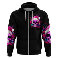 Sugar Skull Santa Hoodie I Wan't To Be A Nice Person But Everyone Is Just So Stupid - Wonder Print Shop