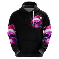 Sugar Skull Santa Hoodie I Wan't To Be A Nice Person But Everyone Is Just So Stupid - Wonder Print Shop