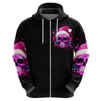 Sugar Skull Santa Hoodie I Wan't To Be A Nice Person But Everyone Is Just So Stupid - Wonder Print Shop