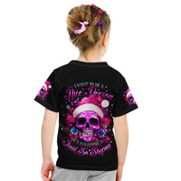 Sugar Skull Santa Kid T Shirt I Wan't To Be A Nice Person But Everyone Is Just So Stupid - Wonder Print Shop
