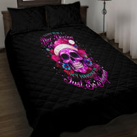 Sugar Skull Santa Quilt Bed Set I Wan't To Be A Nice Person But Everyone Is Just So Stupid - Wonder Print Shop