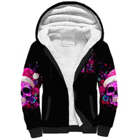 Sugar Skull Santa Sherpa Hoodie I Wan't To Be A Nice Person But Everyone Is Just So Stupid - Wonder Print Shop