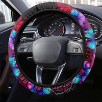 Sugar Skull Santa Steering Wheel Cover I Wan't To Be A Nice Person But Everyone Is Just So Stupid - Wonder Print Shop