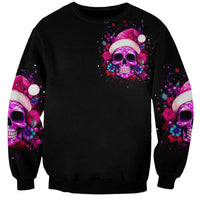 Sugar Skull Santa Sweatshirt I Wan't To Be A Nice Person But Everyone Is Just So Stupid - Wonder Print Shop