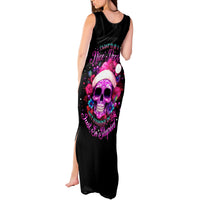 Sugar Skull Santa Tank Maxi Dress I Wan't To Be A Nice Person But Everyone Is Just So Stupid - Wonder Print Shop