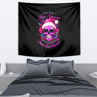 Sugar Skull Santa Tapestry I Wan't To Be A Nice Person But Everyone Is Just So Stupid - Wonder Print Shop