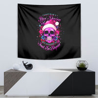Sugar Skull Santa Tapestry I Wan't To Be A Nice Person But Everyone Is Just So Stupid - Wonder Print Shop
