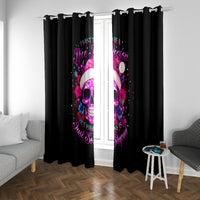 Sugar Skull Santa Window Curtain I Wan't To Be A Nice Person But Everyone Is Just So Stupid - Wonder Print Shop