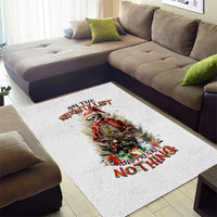 Skeleton Santa Claus Area Rug On The Naughty List And I Regret Nothing - Wonder Print Shop